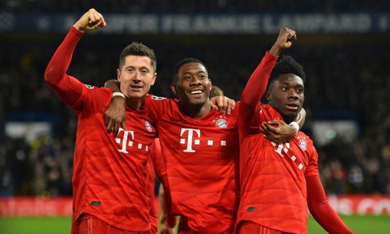 Three and easy: Bayern Munich thrashed Chelsea 3-0 in the first leg of their Champions League last 16 tie on Tuesday