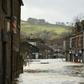 Mytholmroyd in northern England was flooded after the River Calder burst its banks