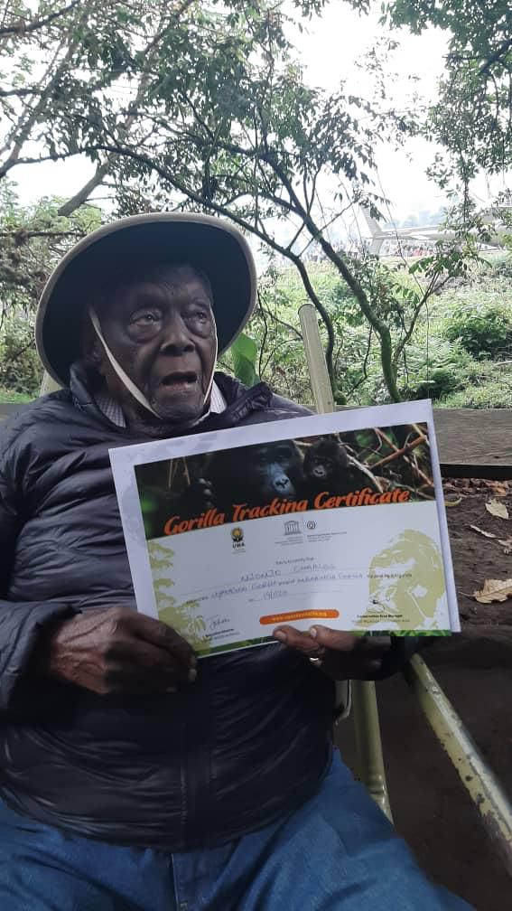 Kenyans react as former Attorney General Charles Njonjo marks 100th birthday tracking gorillas in Uganda's Mgahinga Gorilla National Park