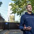 Russian opposition leader Alexei Navalny, pictured in August after leaving a Moscow detention centre