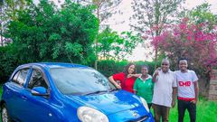 Bahati reveals unknown details behind the Car gift he handed to singer Denno, reveals three people who helped him buy the car