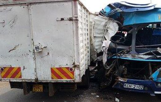 Kenya mpya collides with a lorry
