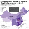 Map showing confirmed cases of the 2019 Novel Coronavirus around mainland China, Hong Kong, Macau and Taiwan, as of Feb 20.
