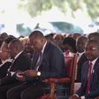 President Uhuru Kenyatta in Murang'a County during the funeral service of former Cabinet minister Charles Rubia (PSCU)