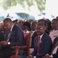President Uhuru Kenyatta in Murang'a County during the funeral service of former Cabinet minister Charles Rubia (PSCU)