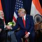 US President Donald Trump and Indian Prime Minister Narendra Modi meeting at the UN Headquarters in New York in September 2019