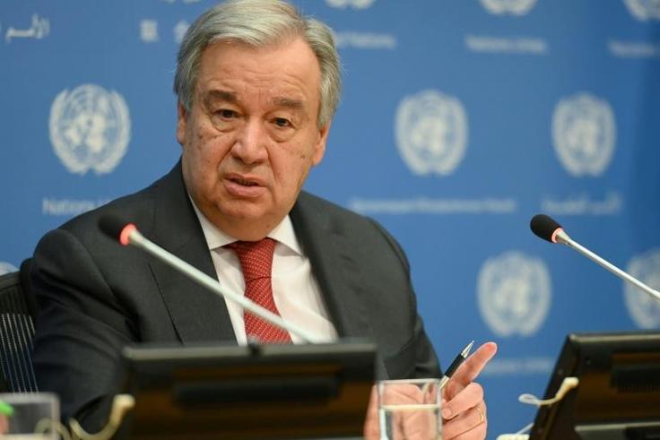 UN Secretary General Antonio Guterres supports a two-state peace plan for Israel and the Palestinians based on UN resolutions