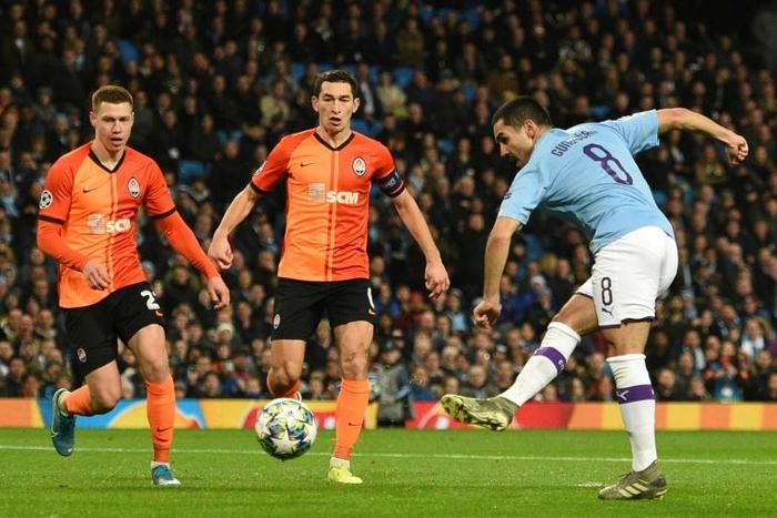 Manchester City's Ilkay Gundogan struck in the draw against Shakhtar Donetsk