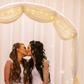 Robyn Peoples (L) and Sharni Edwards (R) tied the knot at a hotel near Belfast, after the new legislation came into effect on Monday