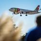 A plane of Portuguese TAP airline prepares to land at Humberto Delgado airport in Lisbon in October 2018