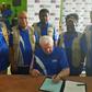 Bougainville Referendum Commission chairman Bertie Ahern (C) says the result sent 'shockwaves' through PNG's government