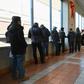 Undocumented immigrants line up to get a driver's license at the Brooklyn Department of Vehicles, New York
