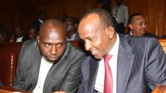 National Assembly leader Aden Duale with Senate Majority leader Kipchumba Murkomen