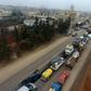 Fierce bombardment since mid-December has sparked a mass exodus from southern Idlib, as seen here in the village of Hazano on December 24