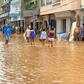 Handout picture released on January 18, 2020 by Espirito Santo State Government showing a flooded street after heavy rain and floods, at the city of Iconha, state of Espirito Santo, Brazil