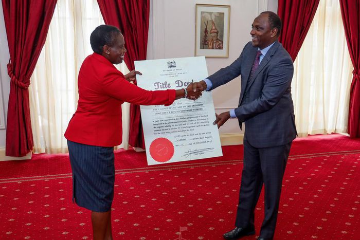 Treasury CS Ukur Yattani receives title deed to controversial Kiambu Institute of Science and Technology (KIST) land in Kiambu