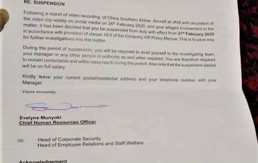Senator Mutula Kilonzo Jr explains law which protects suspended Kenya Airways (KQ) employee Gire Ali