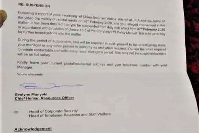 Senator Mutula Kilonzo Jr explains law which protects suspended Kenya Airways (KQ) employee Gire Ali