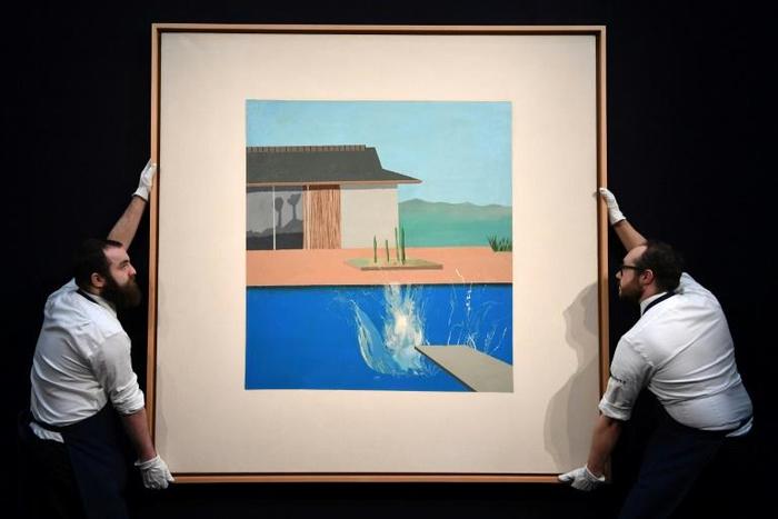 David Hockey's "The Splash" was sold on Tuesday for nearly eight times what it went for at auction in 2006
