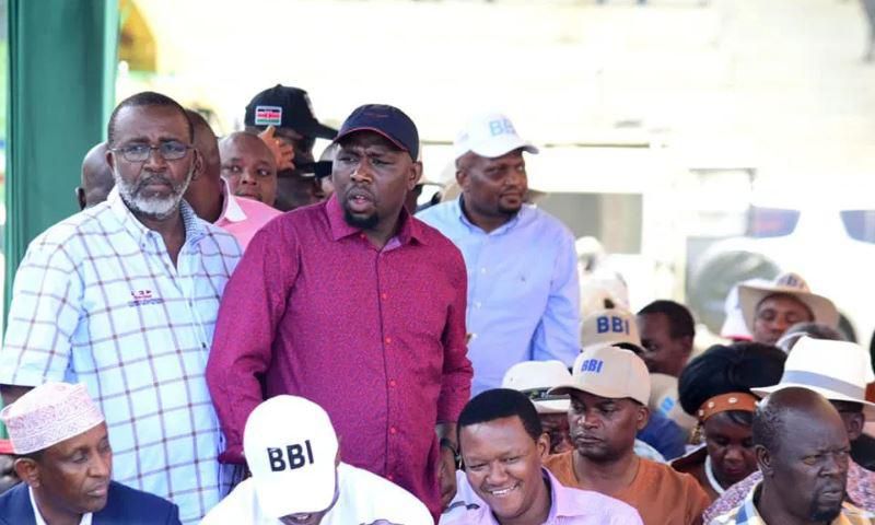 Moses Kuria and Kipchumba Murkomen missed seats at the BBI rally in Meru