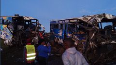 5 Killed, 62 rushed to Hospital as two Modern Coast Buses collide along Mombasa-Nairobi highway
