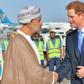 Haitham bin Tariq, who has been sworn in as Oman's new ruler, is seen meeting Britain's Prince Harry in November 2014