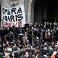 Musicians perform at the Paris Opera in support of the strike against President Emmanuel Macron's pension reforms.