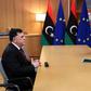 Libyan Prime Minister Fayez Al-Sarraj met with European Council President Charles Michel (R) and EU foreign policy chief Josep Borrell (C) with Borrell warning Libya is facing a "watershed point"