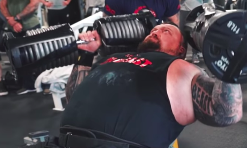 Eddie Hall Tries Heaviest Incline Dumbbell Press