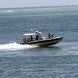 Kenya Navy boat patrolling the sea
