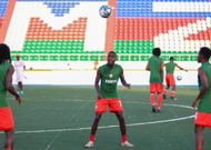 Harambee Stars player Boniface Muchiri during training