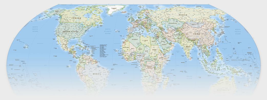 Equal Earth Projection Map showing the correct size of Africa