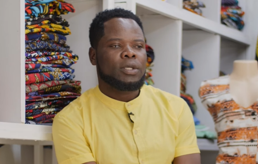 Ben Llalo at his store in Ngong Road