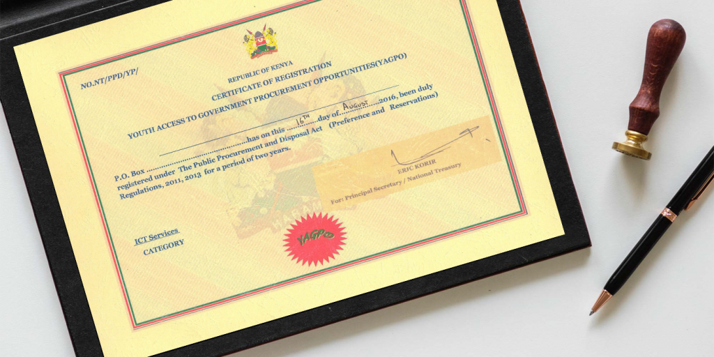 AGPO certificate