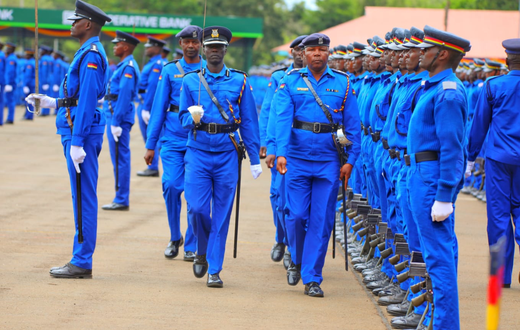 Police recruits pass out parade in Kiganjo