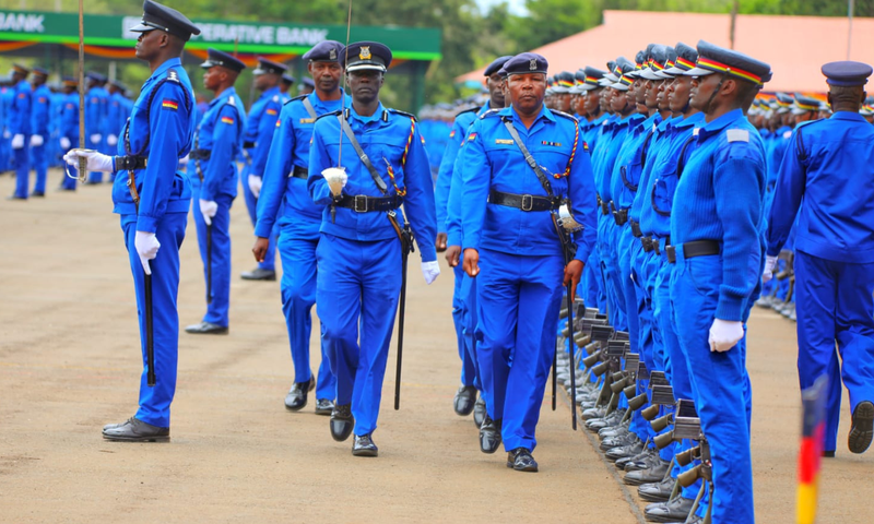 Police recruits pass out parade in Kiganjo