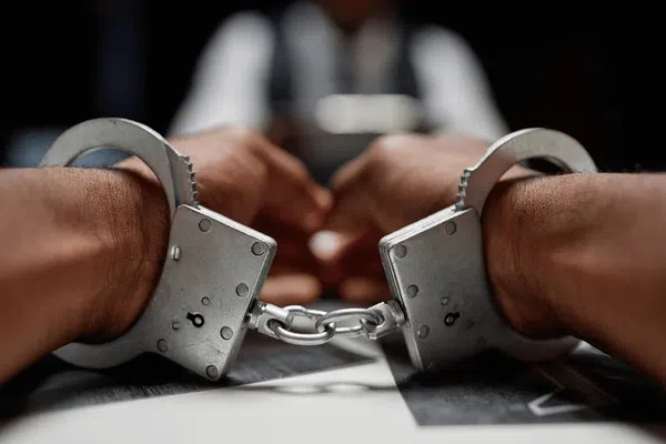 A pair of handcuffs