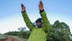 File image of former Deputy President Rigathi Gachagua praying inside the Mt.Kenya forest