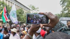 File image of a photo taken in 2024 when Kenyans took to the streets to protest tax hikes
