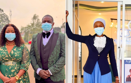 A collage of Millie Chebby, Terence Creative and Carey Priscilla taking part in #MaskFriday challenge