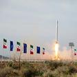 An image from Iran state media showing the launch of the Nour satellite