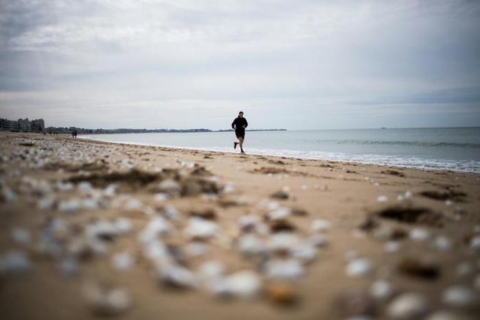 Officials opened some beaches on the west coast of France, but not for static activity such as picnic parties or sunbathing