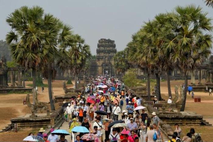 The outbreak of the coronavirus has withered Cambodia's Chinese tourist arrivals by 90 percent