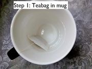 Making Kenyan masala tea using teabag Step 1