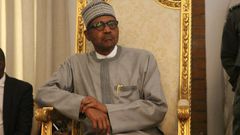 Nigerian president Muhammadu Buhari (pictured February 2020) reportedly the head of the African Development Bank that the country "will stand solidly behind" him in his bid to remain at the helm of the bank