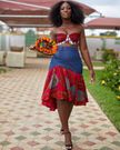 Ankara and denim styles (Pinterest)