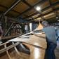 Gondola builders at the Roberto Dei Rossi boatyard in Venic