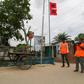 Volunteers urge people to evacuate to shelters ahead of the expected landfall of Cyclone Amphan in Khulna, Bangladesh