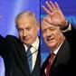 Israeli Prime Minister Benjamin Netanyahu (L) and his former rival Benny Gantz agree on a new coalition government putting an end to Israel's longest political crisis