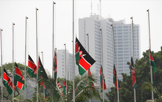 Kenyan Flags flown at half-mast